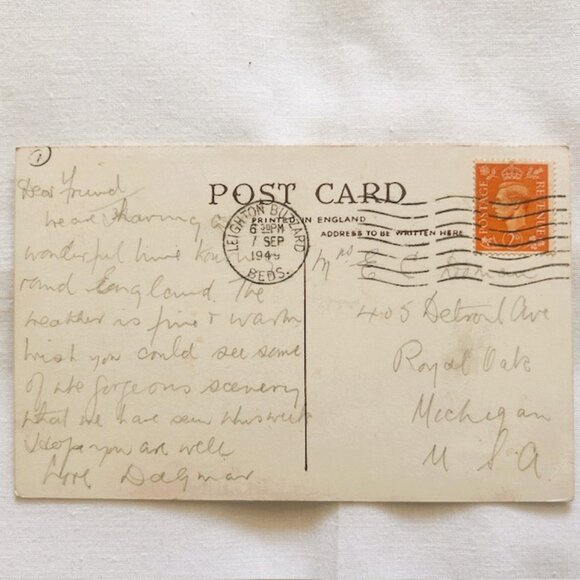 Postcards Lot of 8 1920s to 1940s US and UK read - Picture 11 of 13